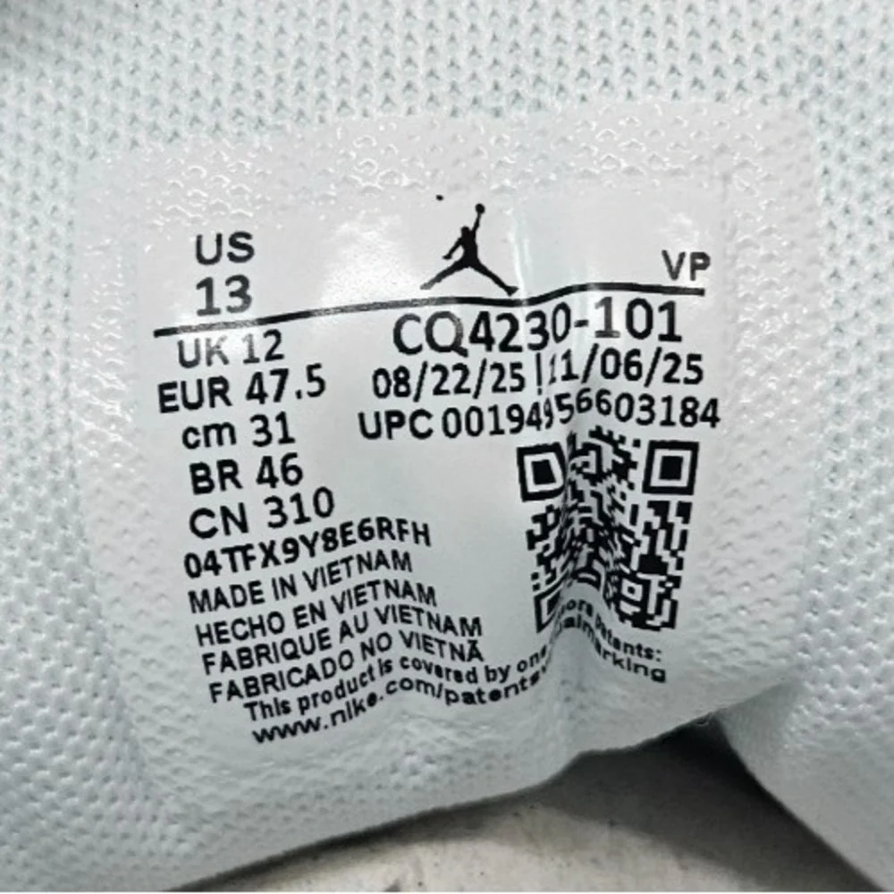 Nike‎ Air Jordan Why Not Zer0.4 Basketball Shoes CQ4230-101 White Men's Size 13
